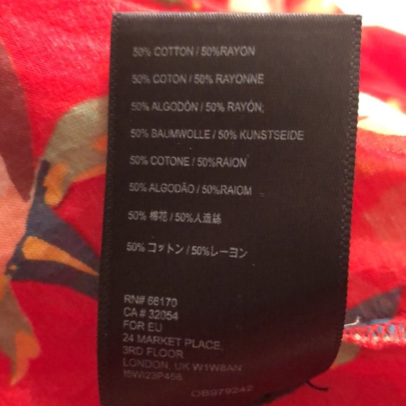 EUC Maeve Red Floral Blouse - Picture 7 of 8